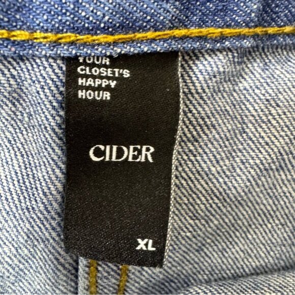 Cider Blue Denim A Line Maxi Skirt Size XL Western Classic - Picture 10 of 10